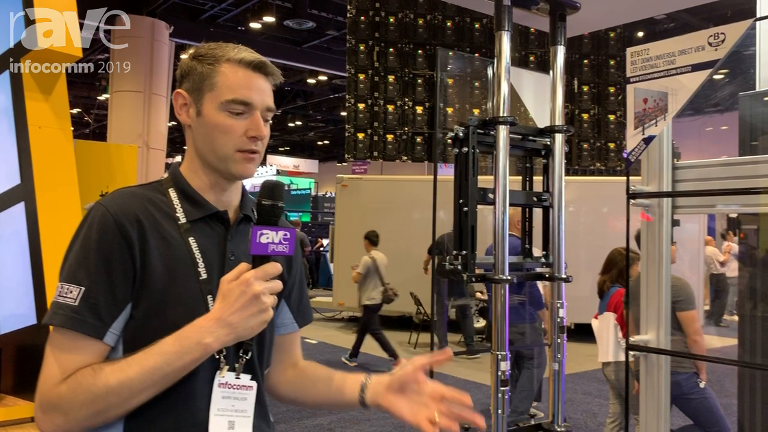 InfoComm 2019: B-Tech AV Mounts Presents BT9372 Direct View LED Display Mounting Solution