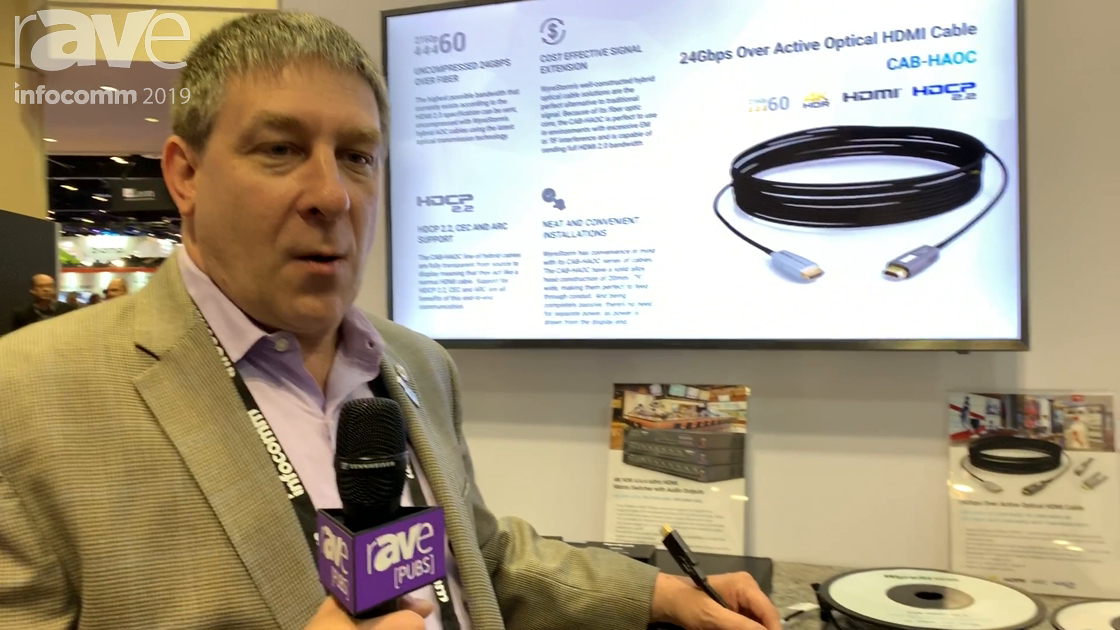 InfoComm 2019: Wyrestorm Showcases the Plenum-Rated CAB-HAOC Fiber Active Optical Cable