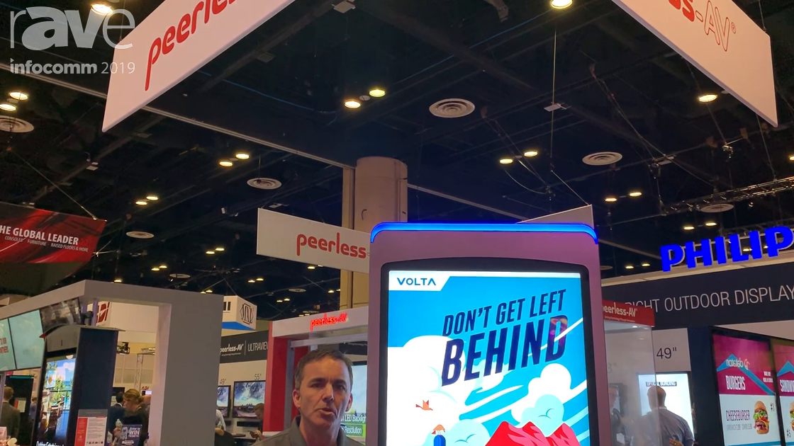InfoComm 2019: Peerless-AV Features a Dual-Sided Volta Digital Hybrid Charging Station