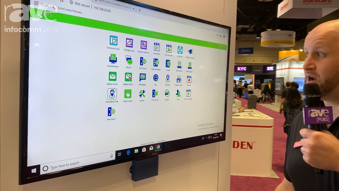 InfoComm 2019: Exterity Demos How Its Avedia Server Smart Control App Works