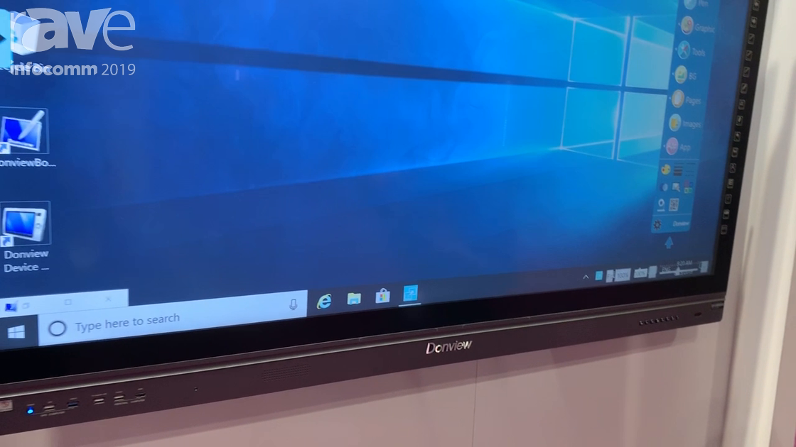 InfoComm 2019: Donview Demos Its 65″ Capacitive Interactive Touch Flat Panel