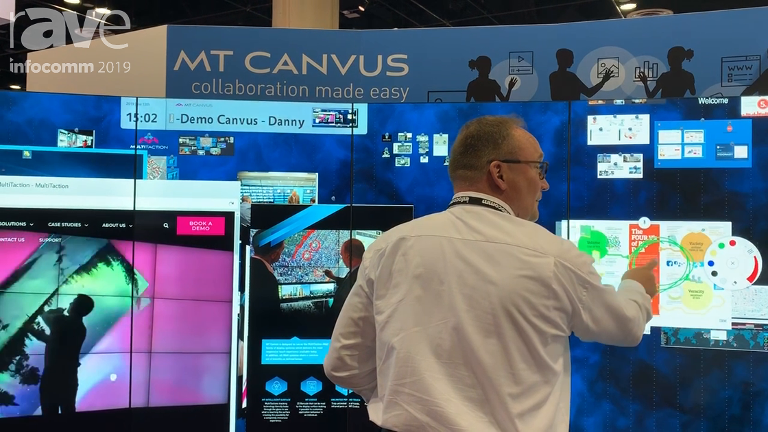 InfoComm 2019: MultiTaction Demos Its MT Canvus Display System for Interactive Workspaces