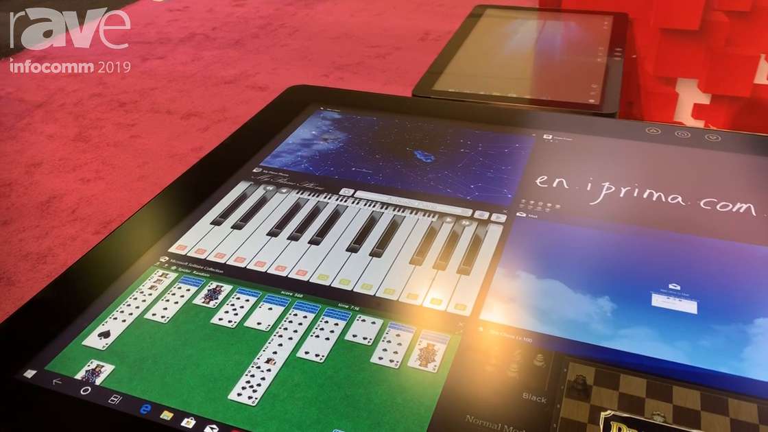 InfoComm 2019: Prima Demos Its 4K 65″ Interactive Touch Table With Tempered Glass and Windows