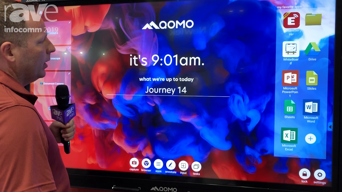 InfoComm 2019: Qomo Launches Its New Journey 14 4K Interactive Panel With Android and 14-Point Touch