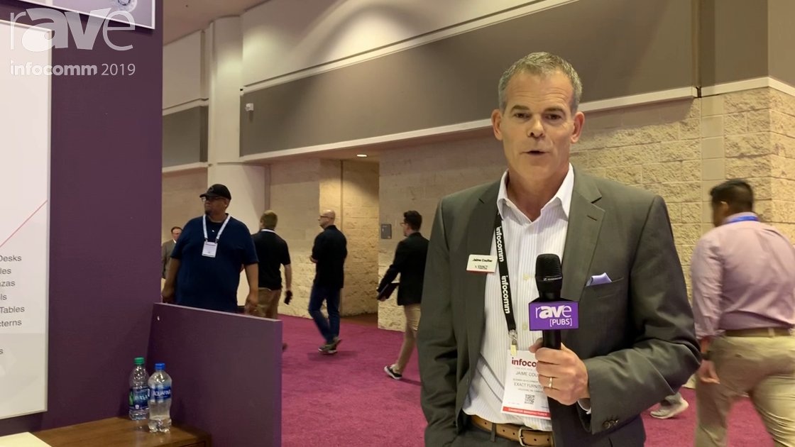 InfoComm 2019: ExactFurniture Showcases DS740 ADA-Compliant, Height-Adjustable Motorized Desk