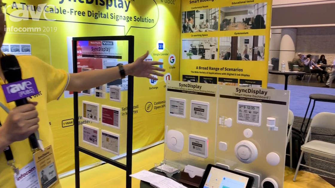 InfoComm 2019: Vobot Presents Sync, an E-Ink, Battery-Powered Cable-Free Room Booking Display