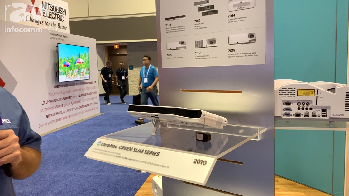 InfoComm 2019: Casio Introduced Its First LampFree Projector, the Green Slim Series, in 2010
