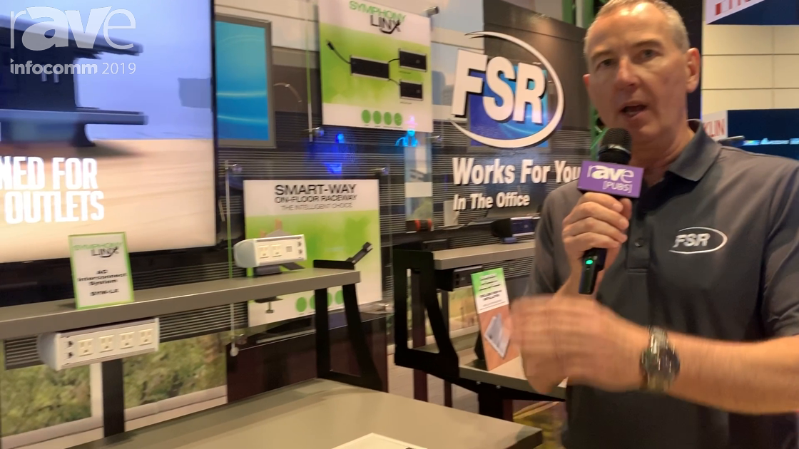 InfoComm 2019: FSR’s Symphony Linx System Adds Easy Power and Low Voltage to Sit/Stand Desks