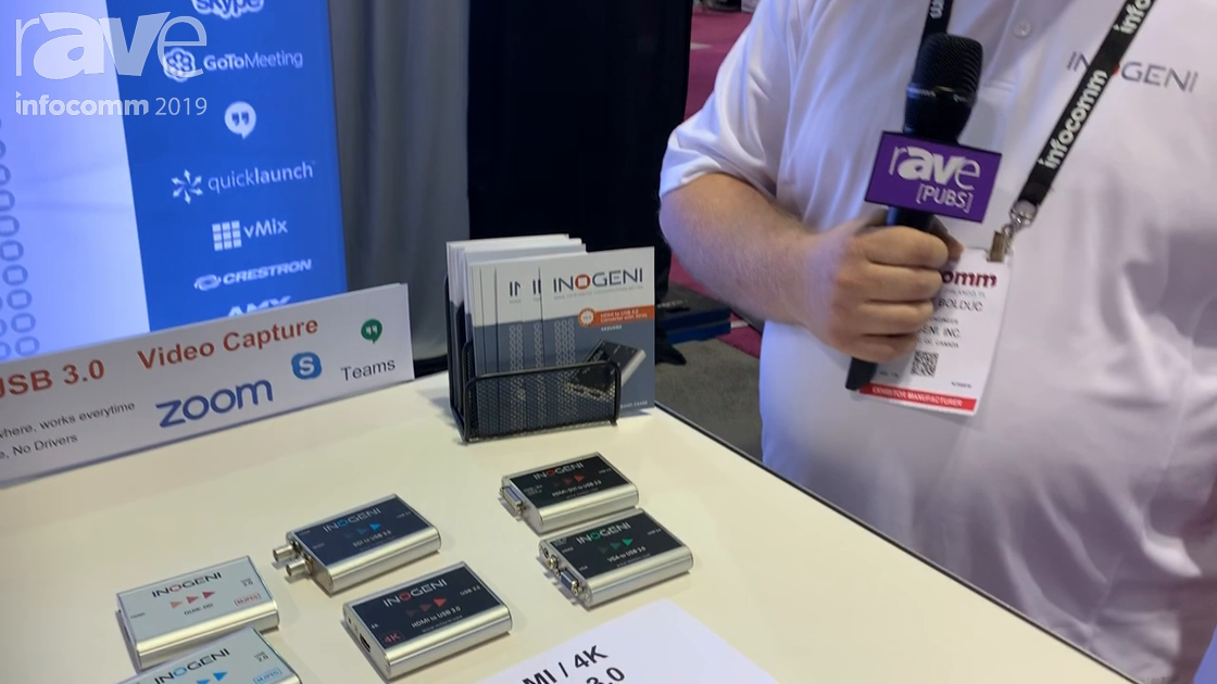 InfoComm 2019: Inogeni Features 4KX HDMI to USB 3.0 Converter for 4K@30Hz