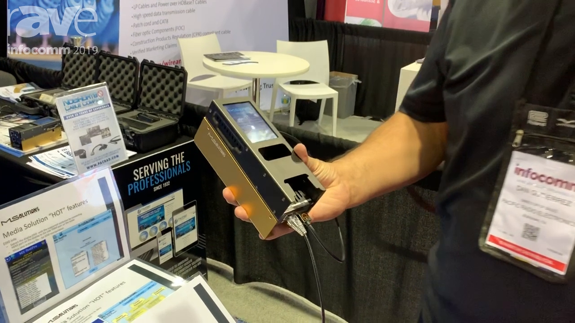 InfoComm 2019: Pacific Radio Showcases the MS104B Media Solution HDBaseT Tester