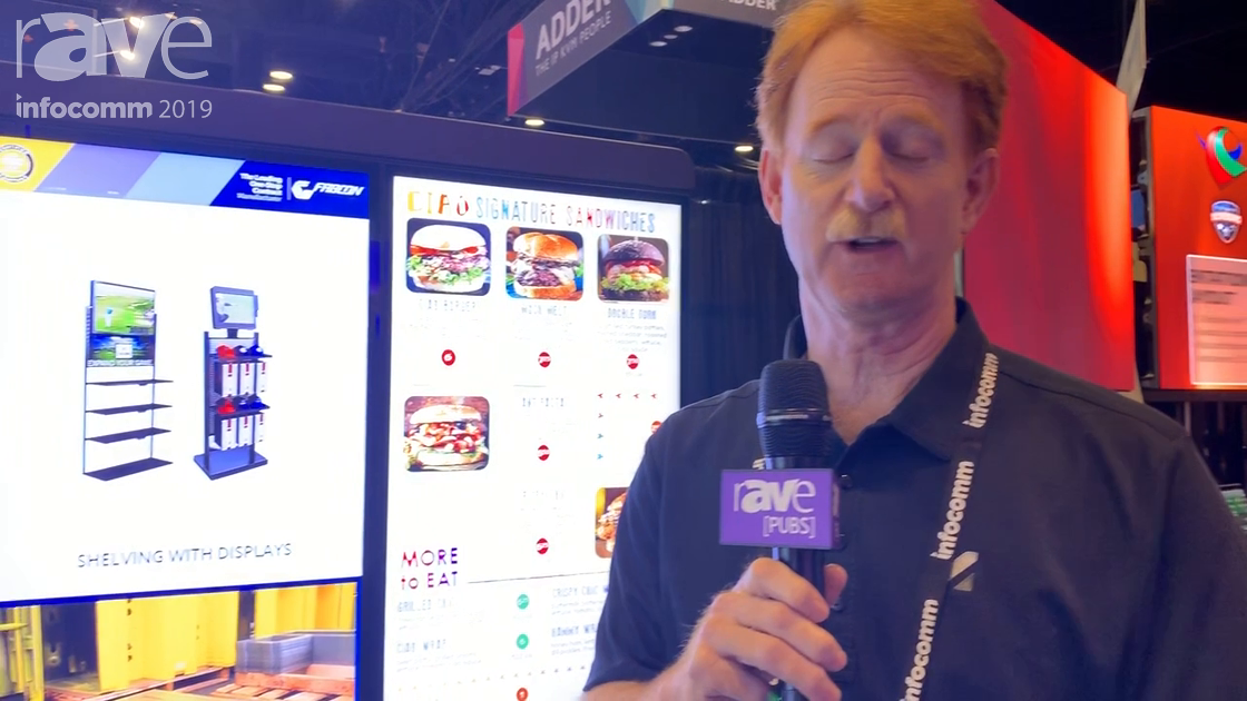 InfoComm 2019: Fabcon Showcases Mounts for Samsung OMN-D In-Window Double-Sided Display for Retail