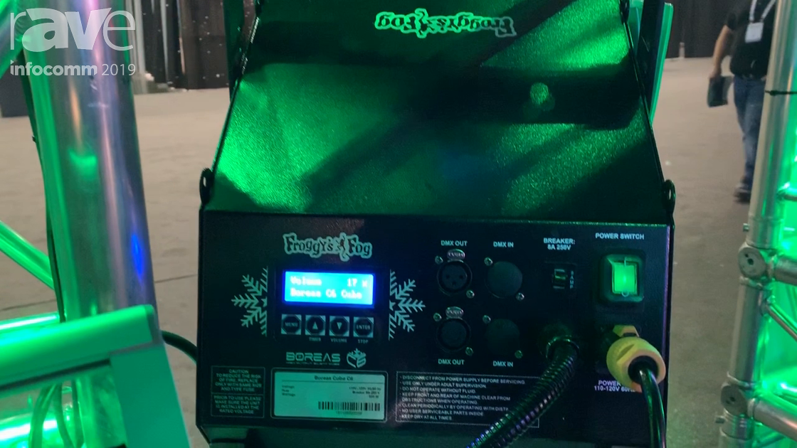 InfoComm 2019: Froggy’s Fog Shows Off Its FSM-Boreas-C6 Silent Snow Machine
