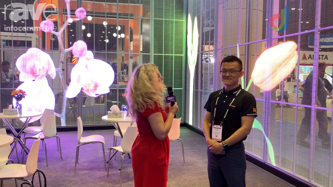 InfoComm 2019: Yaham Shows Laura Davis-Taylor Its Transparent LED Display
