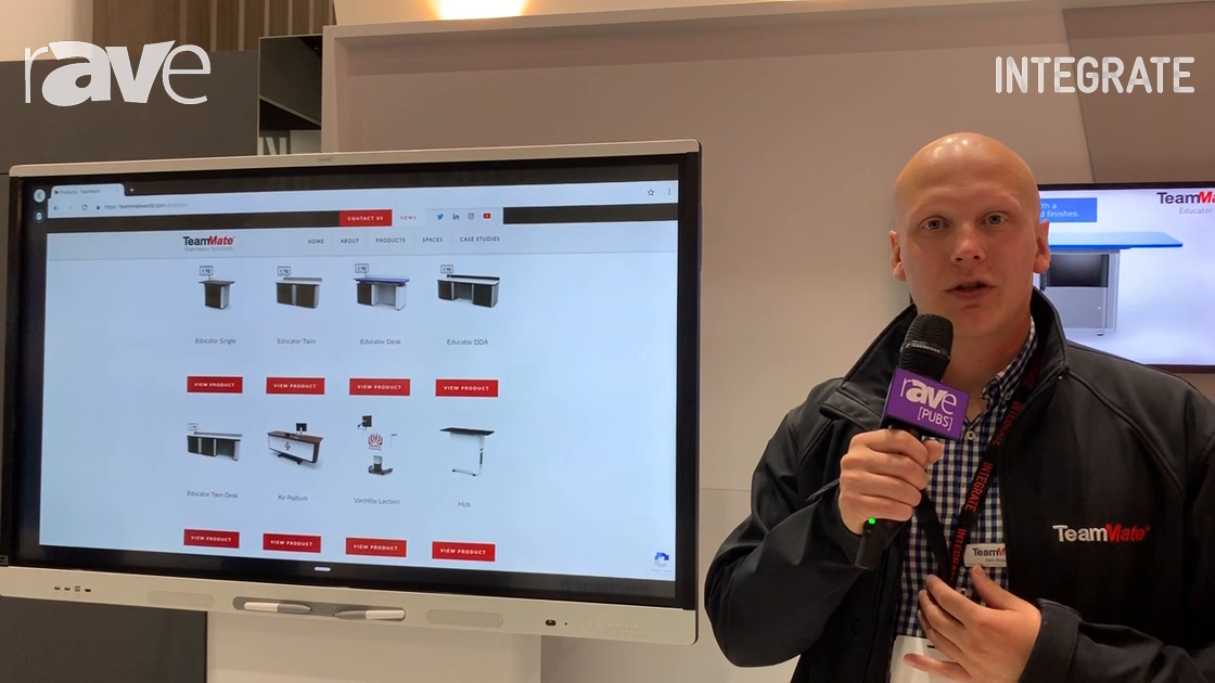 Integrate 2019: TeamMate Overviews Variable-Height Screen Stands on Midwich Stand