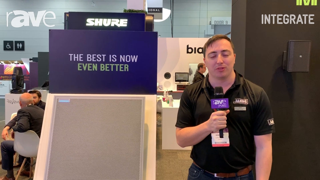 Integrate 2019: Shure Shows Off MXA910 Ceiling Array Microphone With Intellimix on the Jands Stand