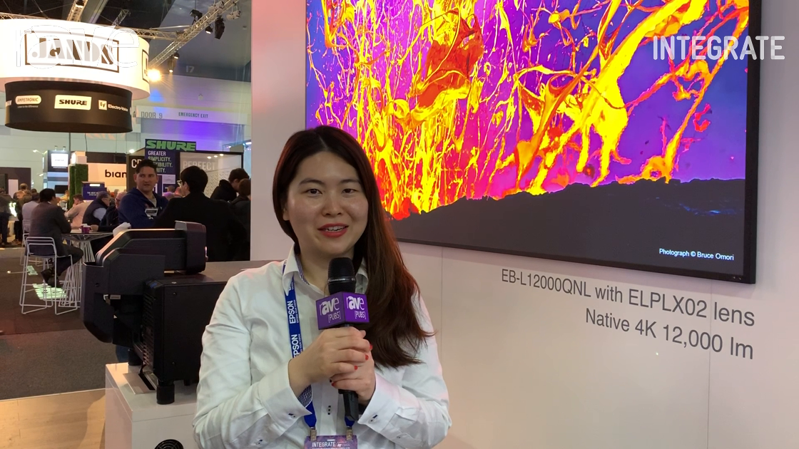 Integrate 2019: Epson Features the EB-L12000QNL 4K, 12,000-Lumen 3LCD Projector With ELPLX02 Lens