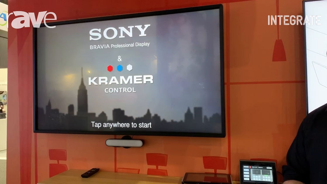 Integrate 2019: Kramer Shows Off Kramer Control Suite on a Bravia Display on the Sony Stand