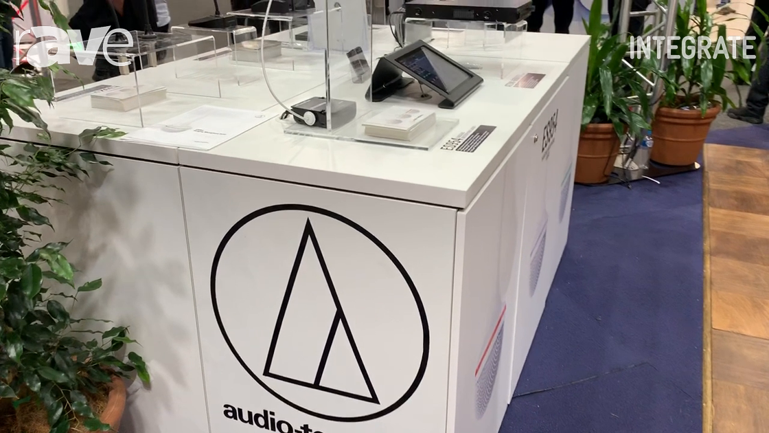 Integrate 2019: Audio-Technica Shows ES954 Hanging Microphone Array on Technical Audio Group Stand