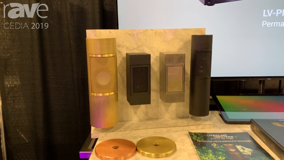 CEDIA 2019: Landscape Vibrations Showcases Wall Mount Speakers, Which Can Have a Light Added