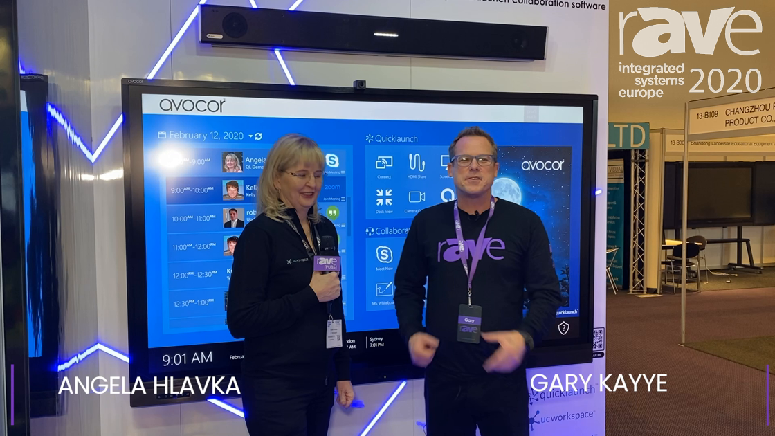 ISE 2020: UCWorkspace Was in the Avocor Stand Demoing UC Central Management Platform for UCC