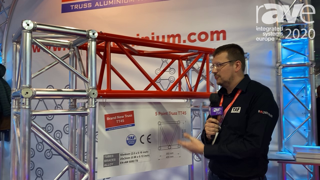 ISE 2020: Truss Aluminium Factory a.s.’s 5 Point Truss TT45 Has a Fifth Truss Rail for Lights, Etc.