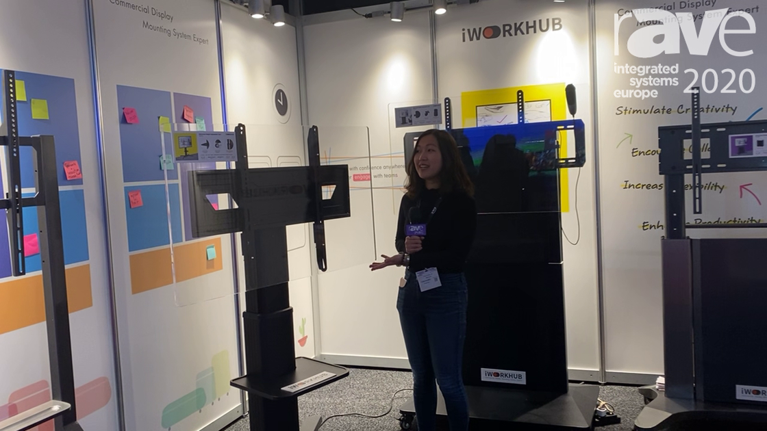 ISE 2020: iWorkHub Demos Motorized Display Cart