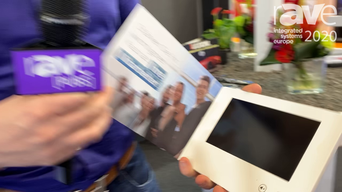 ISE 2020: 1Vision Demos Digital Media Solutions Battery-Powered Video Card