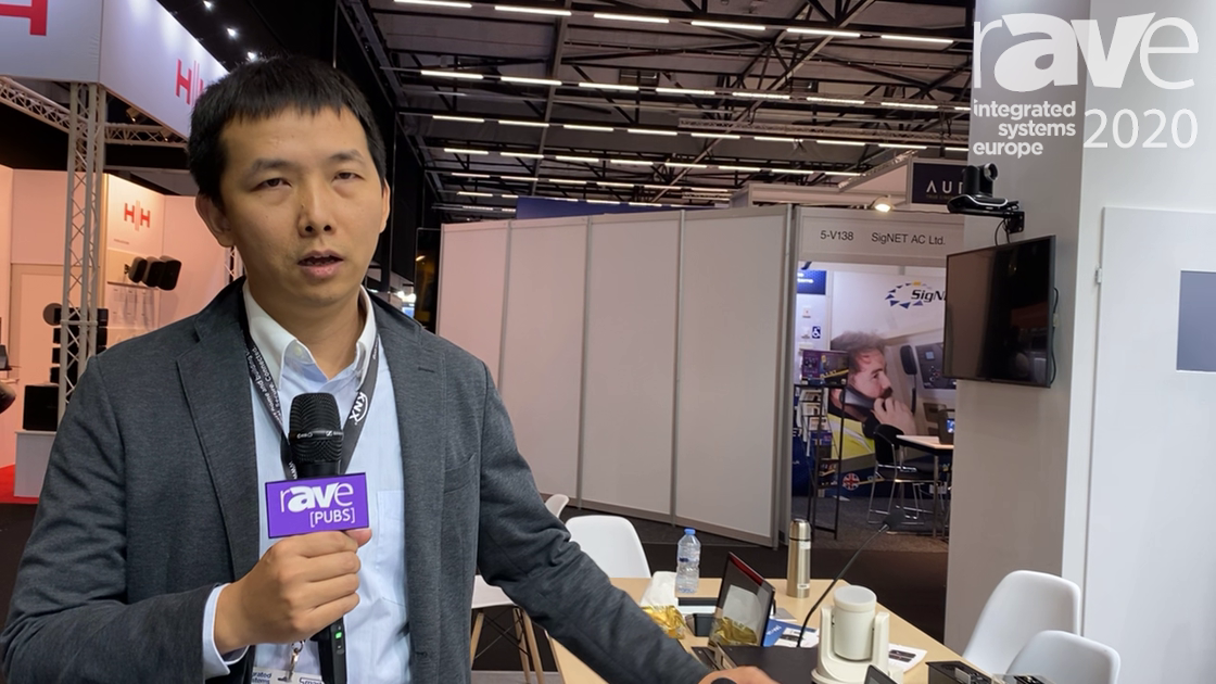 ISE 2020: Vissonic Electronics Shows Wireless Conference System Microphone With On-Mic Touch Screen