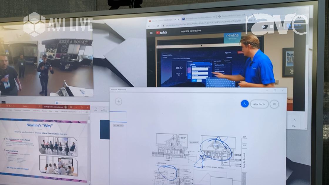 AVI LIVE Newline Interactive Demos Interactive 55″ IP Series Panel for UCC and Video