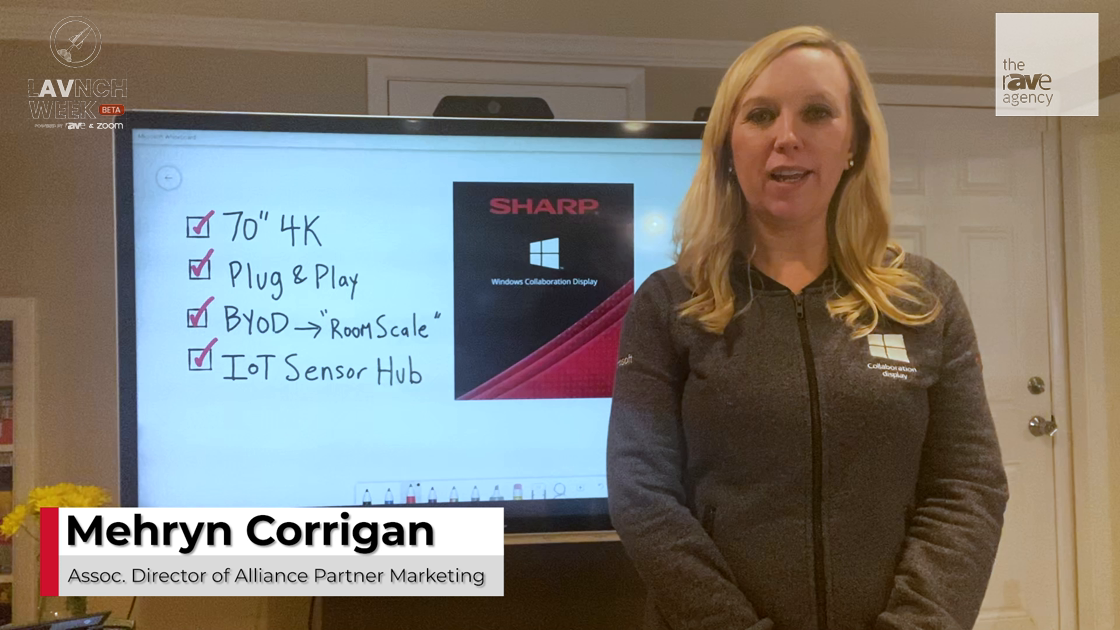 LAVNCH WEEK: Sharp Shows Off New 4K AQUOS Windows Collaboration Display Board for Collaboration