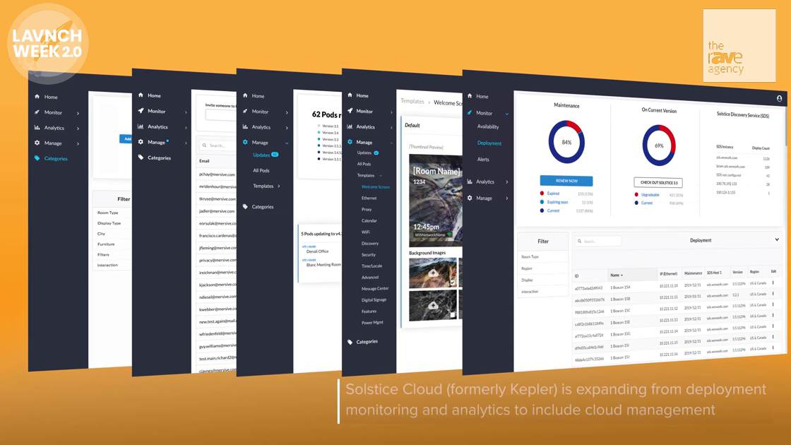 LAVNCH WEEK: Mersive Shows Solstice Cloud-Based Portal for Global Monitoring, Management, Analytics