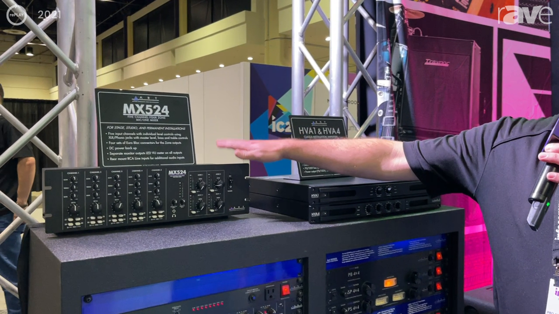 InfoComm 2021: ART Pro Audio Adds 5-Channel, 4-Zone MX524 Mic Line Mixer, HVA1 & HVA4 Class-D Amps