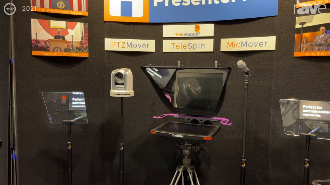 InfoComm 2021: PresenterTek Demos Robotic AV Stands for Teleprompters, Mics, PTZ Cameras