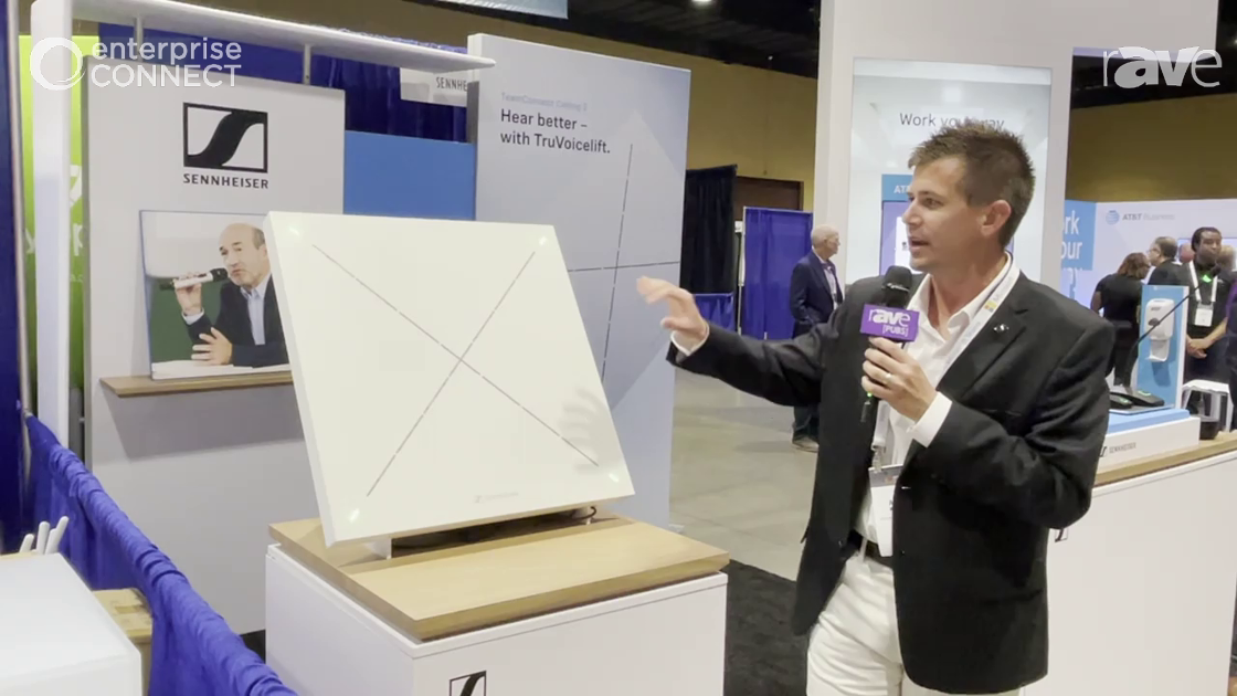 EC 2022: Sennheiser Shows Off TeamConnect Ceiling 2 Beamforming Microphone with TruVoicelift