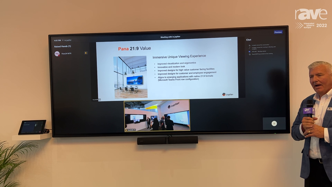 ISE 2022 Jupiter Demos Its Pana 105 219 Display Running a Microsoft