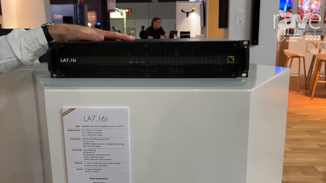 ISE 2022: L-Acoustics Shows the LA7.16i Amplified Controller with 16 Output Channels from Two Units