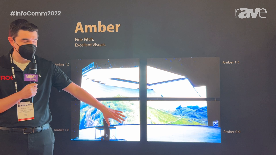 InfoComm 2022: ROE Visual Highlights Amber 16:9 Fixed Install dvLED Display in 0.9, 1.2, 1.5, 1.8