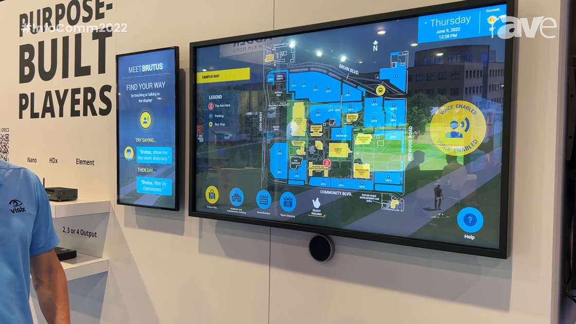 InfoComm 2022: VISIX Demos Its Voice-Enabled Interactive Wayfinding Solution