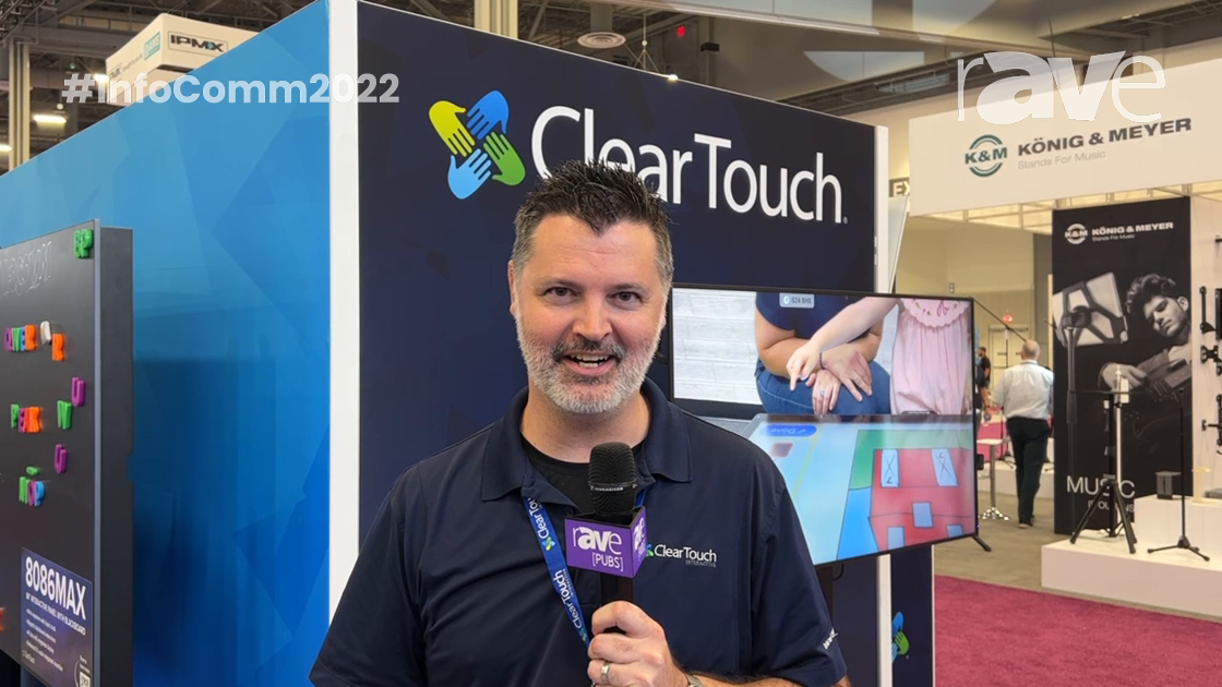 InfoComm 2022: ClearTouch Illuminates 43-inch XE Series Interactive Display on Convertible Stand