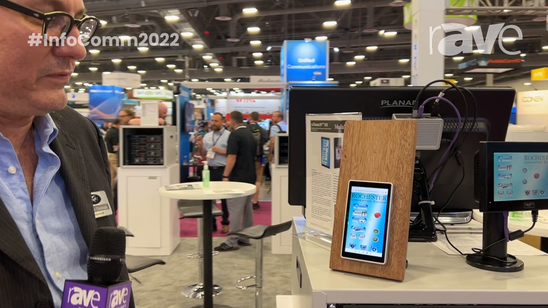 InfoComm 2022: MediaMatrix and Peavey Launch PoE-Capable sTouch 55 Touch-Screen Control Panel