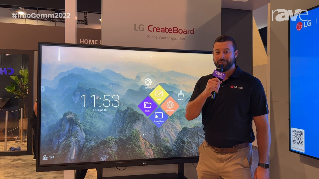 InfoComm 2022: LG Electronics Features Its CreateBoard Interactive Flat Panel Display With Android