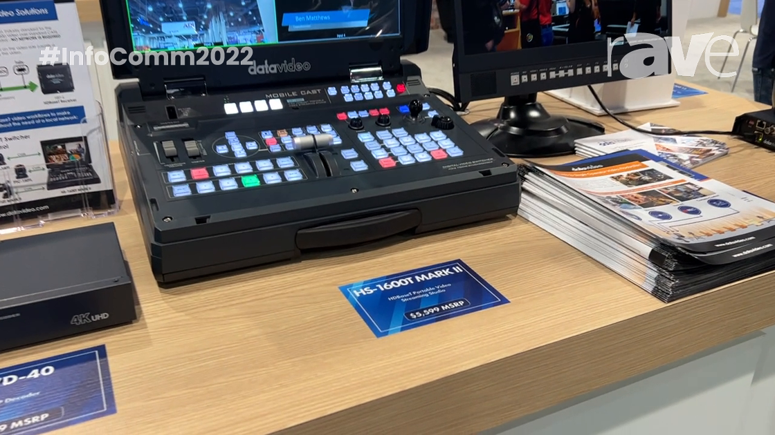 InfoComm 2022: Datavideo Intros the HS-1600T MARK II, a Portable HDBaseT Switcher/Camera Controller