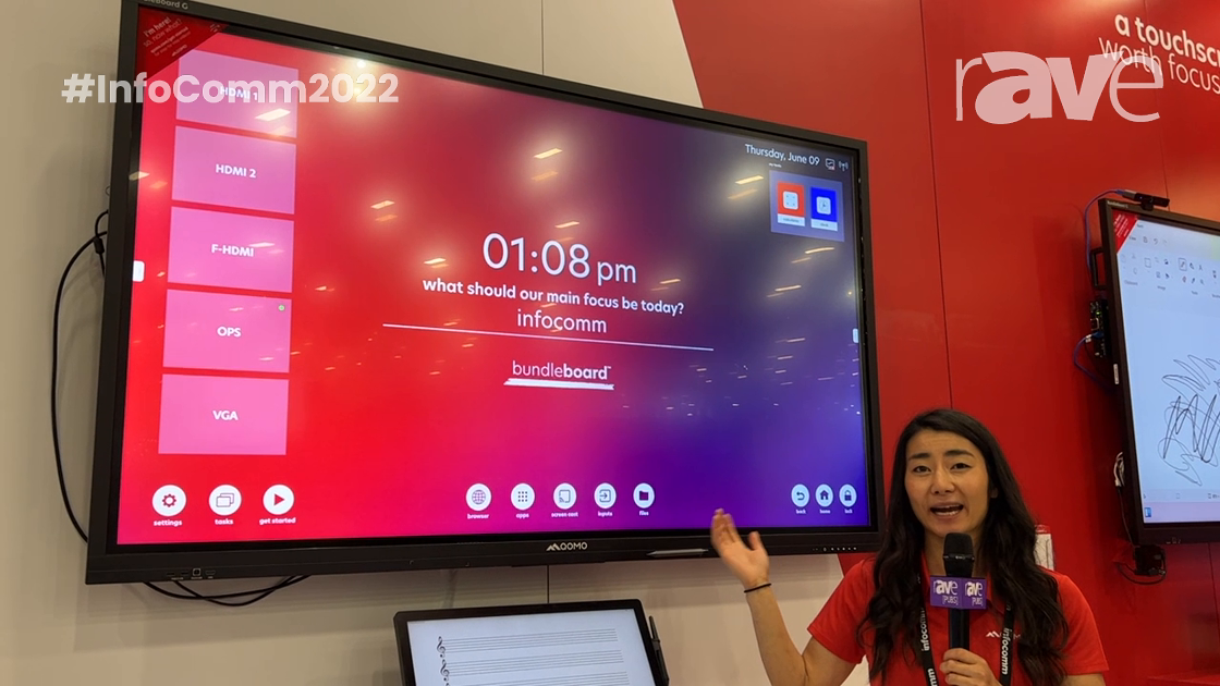 InfoComm 2022: QOMO Illustrates BundleBoard G Series 4K Interactive Touch Display