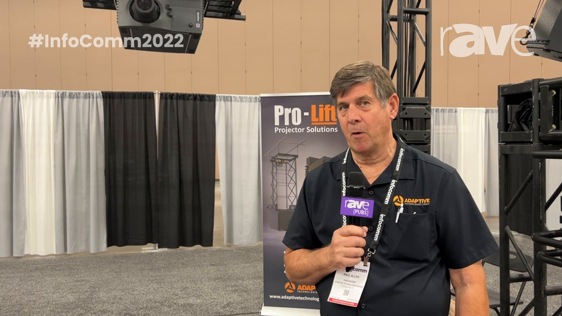 InfoComm 2022: Adaptive Technologies Group Shows Pro-Lift Scissor Lift for Large Laser Projectors