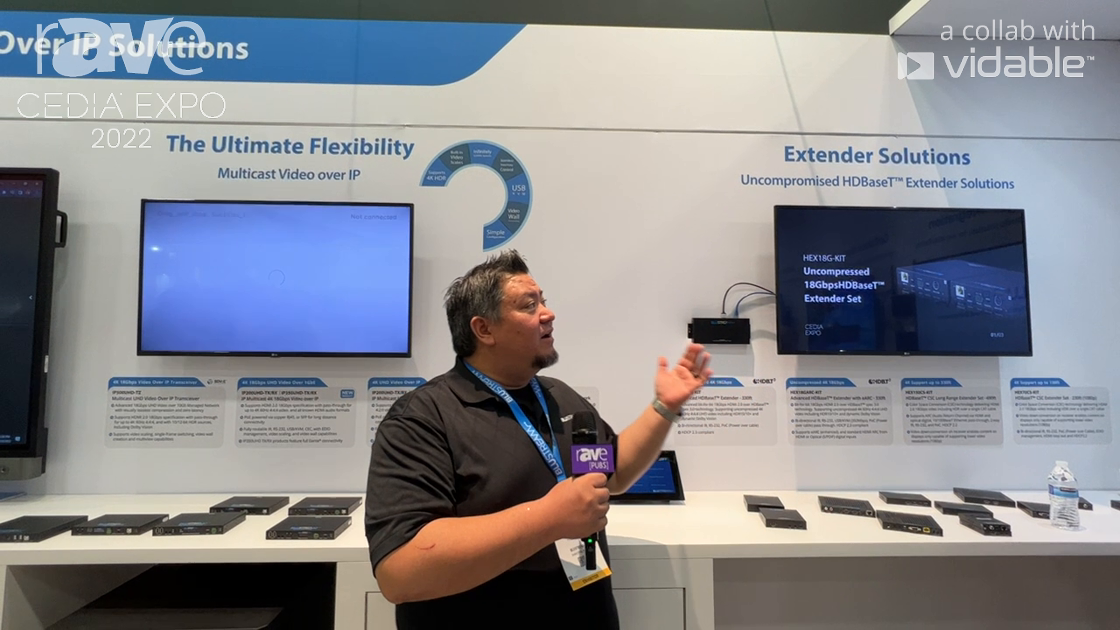 CEDIA Expo 22: Blustream Demos HEX18G-KIT and HEX18GARC-KIT HDBaseT Extender Solutions