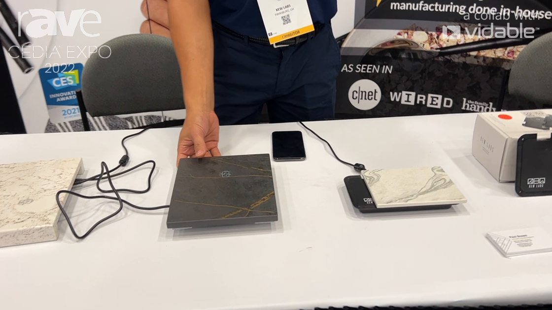 CEDIA Expo 22: Kew Labs Shows Invisible Wireless Charging, Can Be Integrated Under Most Surfaces