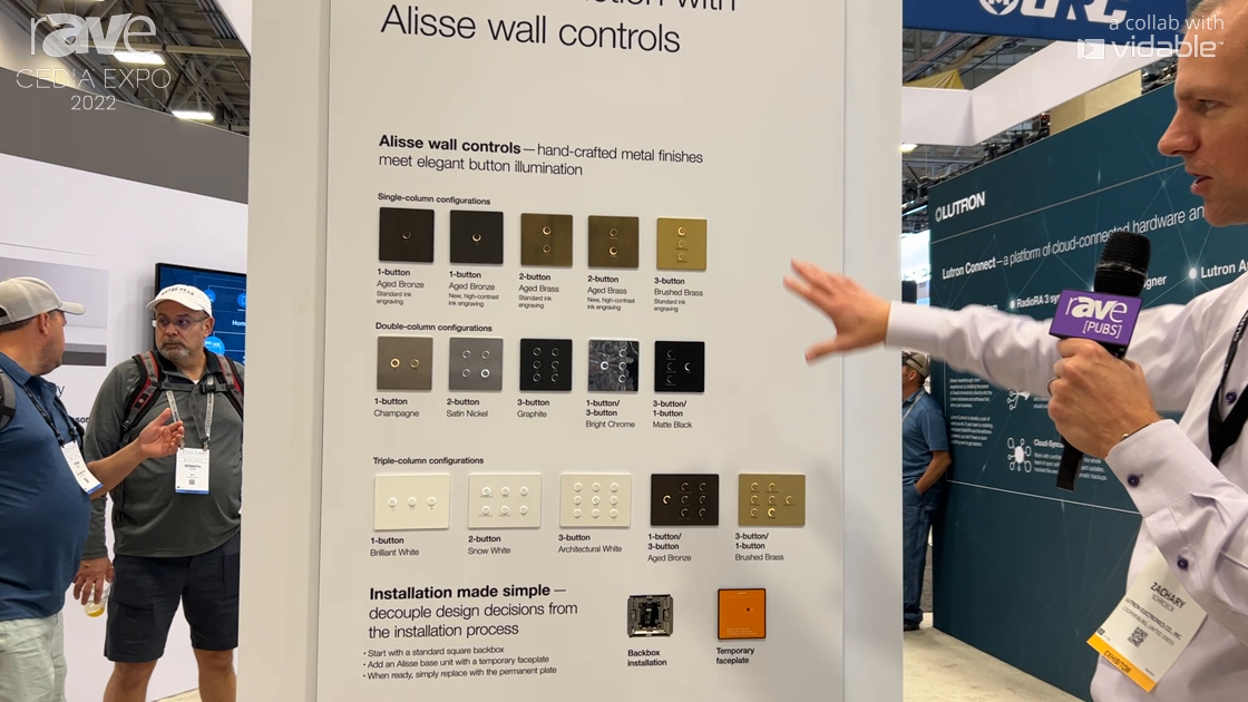 CEDIA Expo 22: Lutron Showcases Alisse Wall Controls for HomeWorks Platform