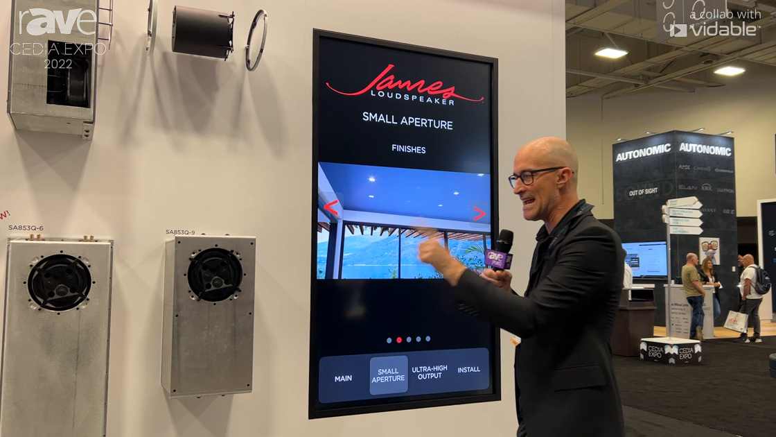 CEDIA Expo 22: Sonance James Loudspeaker Overviews SA853Q-9 In-Ceiling Speaker, Up to 114db