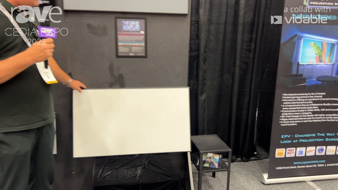 CEDIA Expo 22: EPV Screens Features AT8 ISF Acoustically Transparent Screen Material