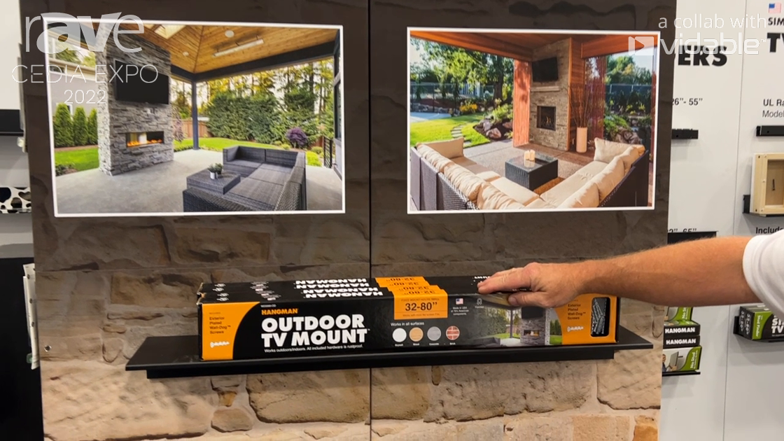 CEDIA Expo 22: Hangman Products Intros WD2060-OD Outdoor TV Mount